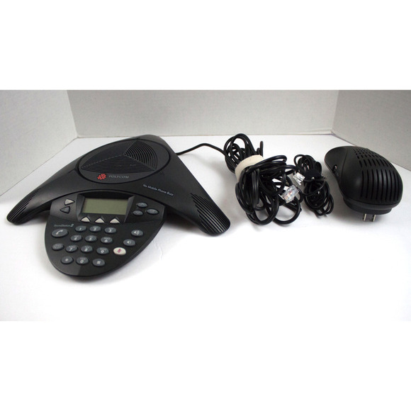 Polycom SoundStation 2 Conference Phone 2201-16200-601 With Plug - Picture 4 of 9